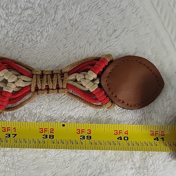 Vintage Boho 70's Macrame Belts. One With Beads And Tie Close, One Has A Buckle - Picture 8 of 16